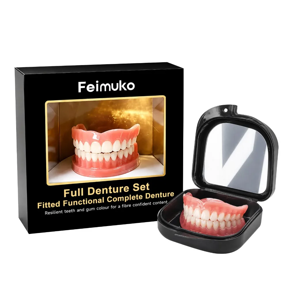 Teeth Whitening Instant - Full Set Dentures Fake Teeth Braces