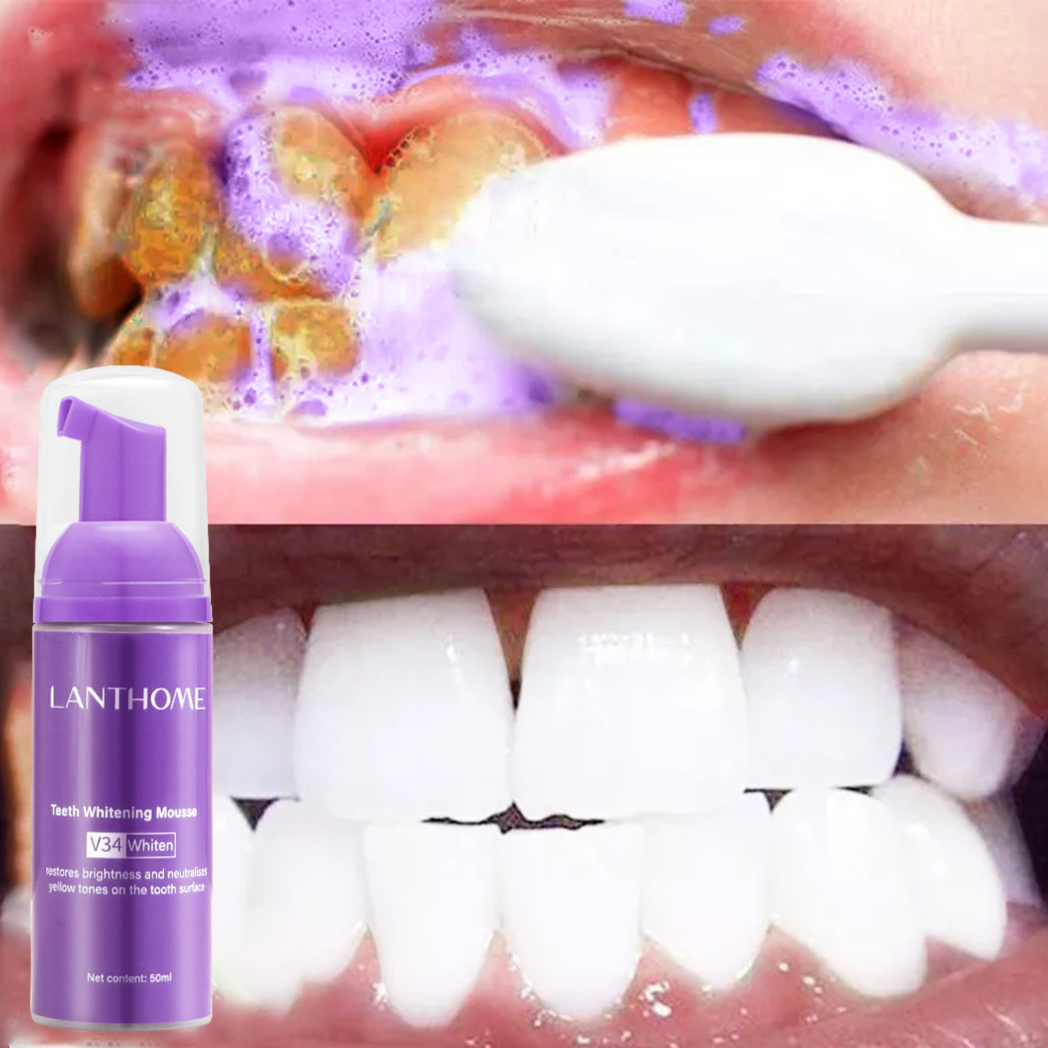 Teeth Whitening Xylitol - V34 Teeth Whitening Mousse Toothpaste Remove