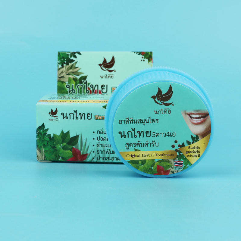 Thai NOKTHAI Herbal Tooth Powd - đánh giá và giá Teeth Whitening Thailand