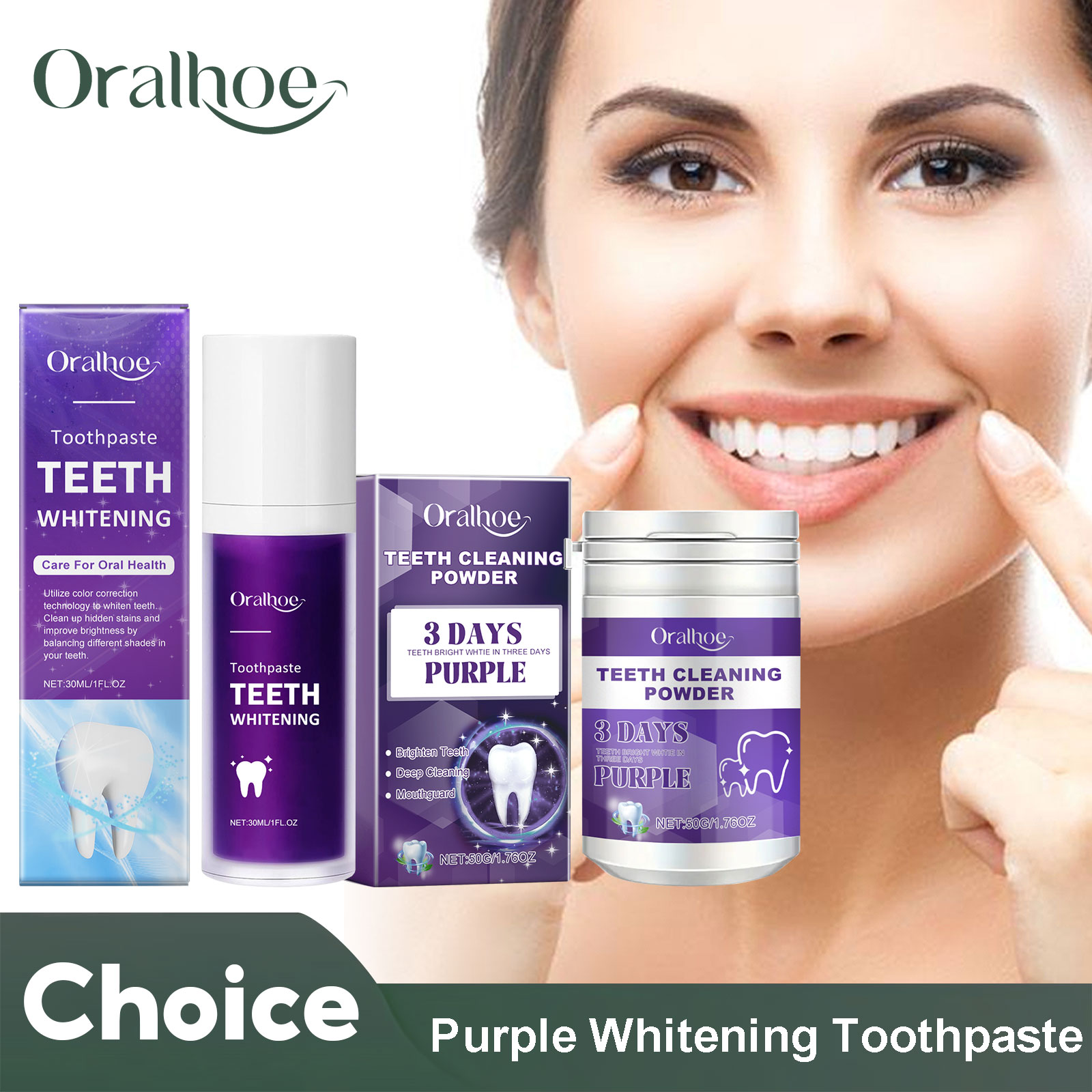 Purple Corrector Teeth Whiteni - đánh giá và giá Teeth Whitening Instant