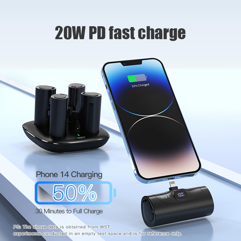 4pcs Portable Mini Power Bank  - đánh giá và giá Led Mouth Tray