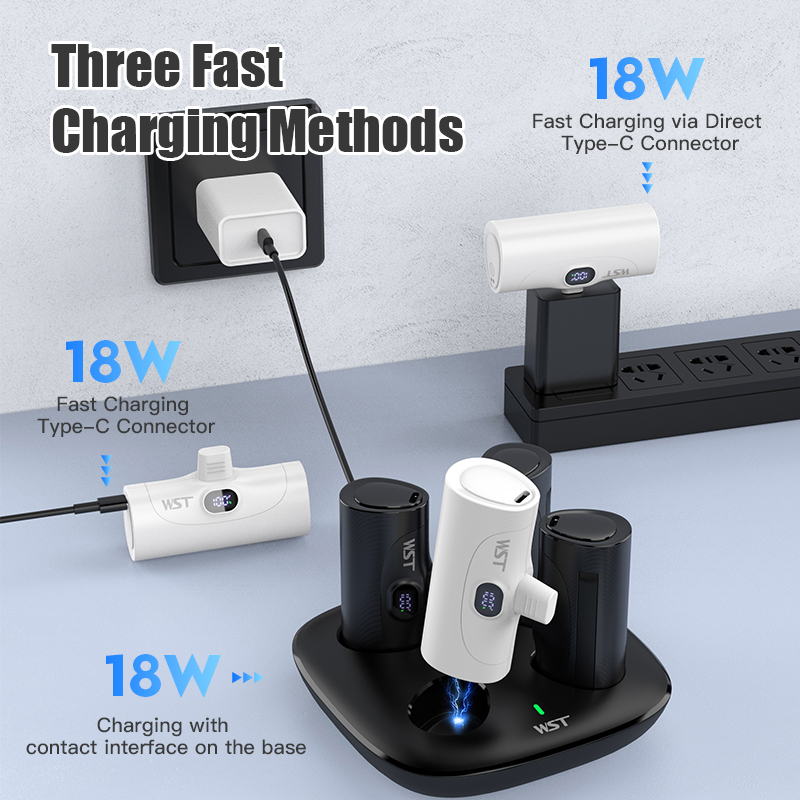 4pcs Portable Mini Power Bank  - đánh giá và giá Led Mouth Tray
