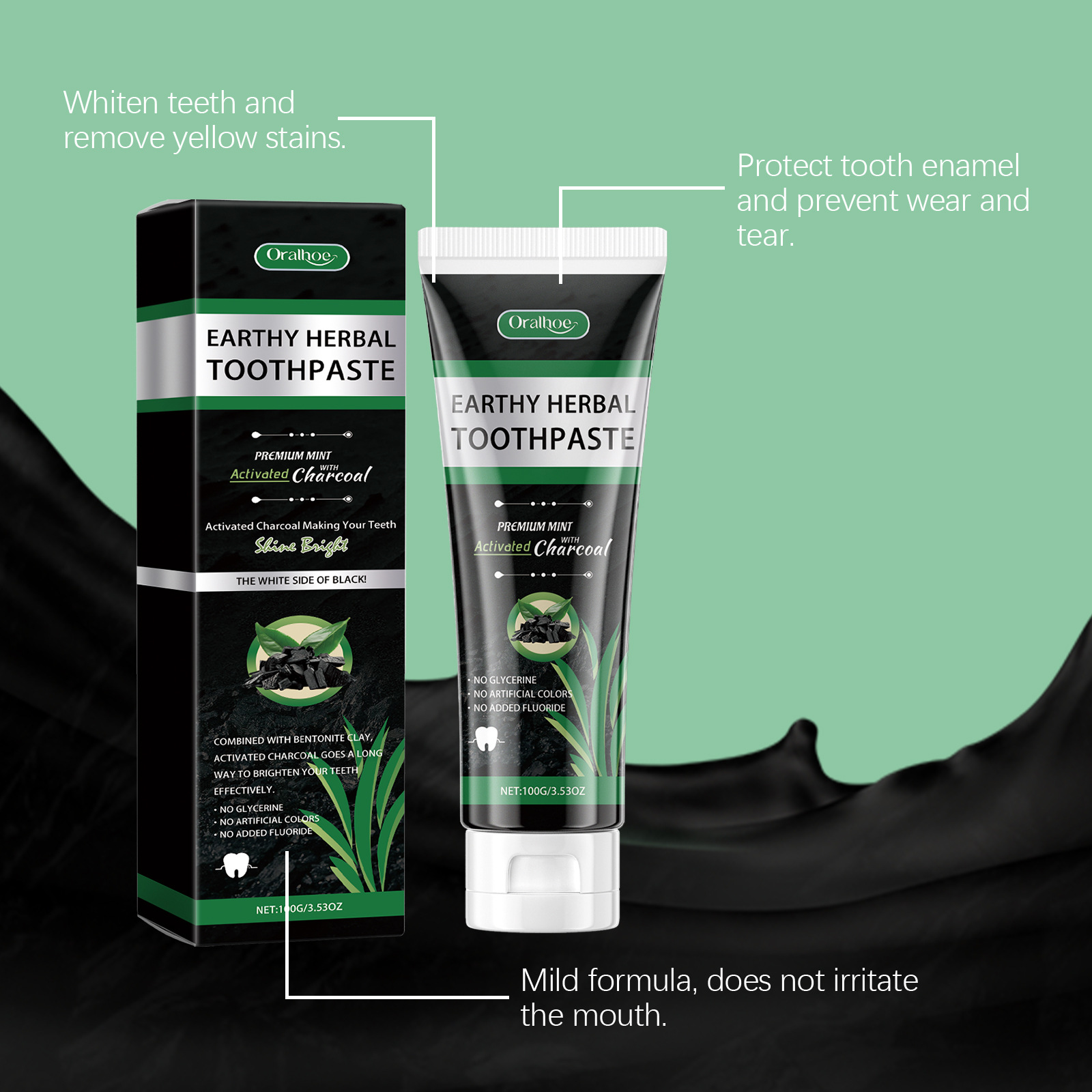 Bamboo Charcoal Mint Toothpast - đánh giá và giá Teeth Whitening Charcoal