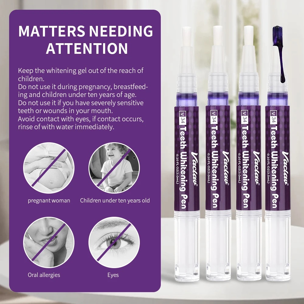 Vaclav V34 Purple teeth whiten - đánh giá và giá Teeth Whitening Instant