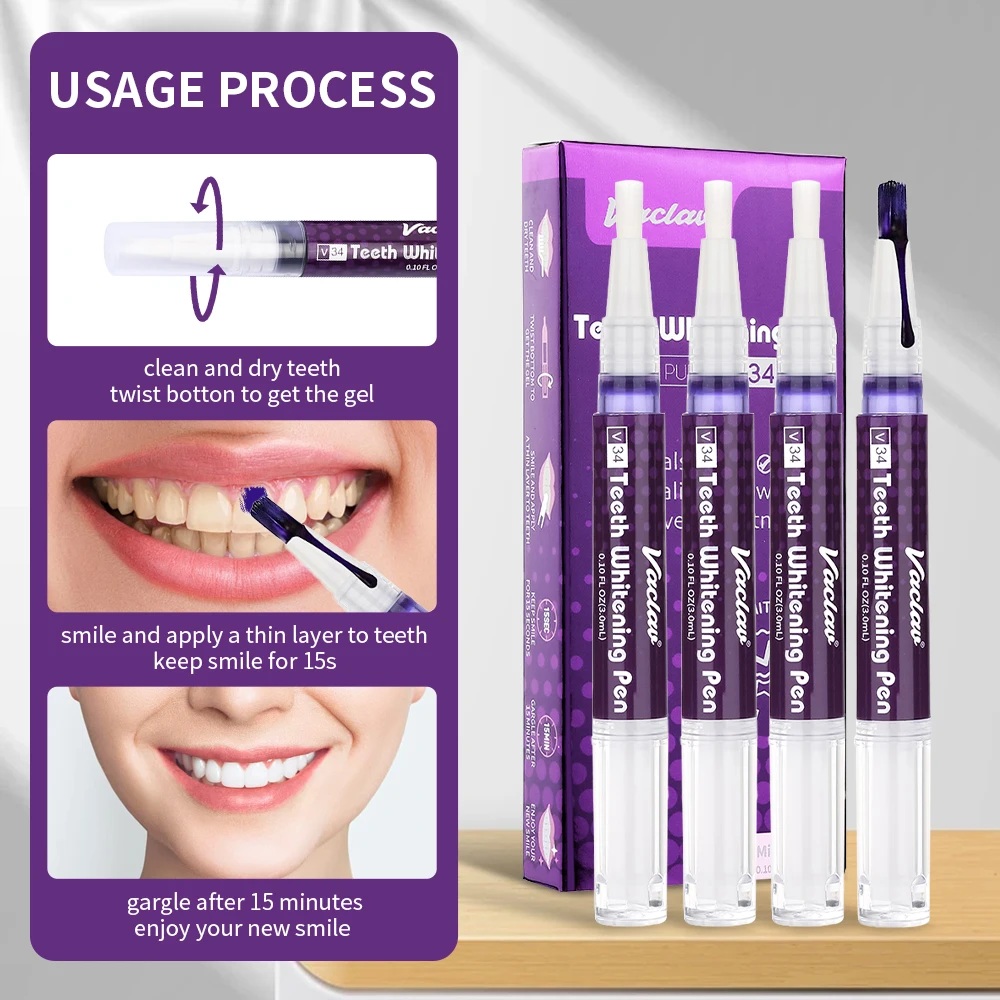 Vaclav V34 Purple teeth whiten - đánh giá và giá Teeth Whitening Instant